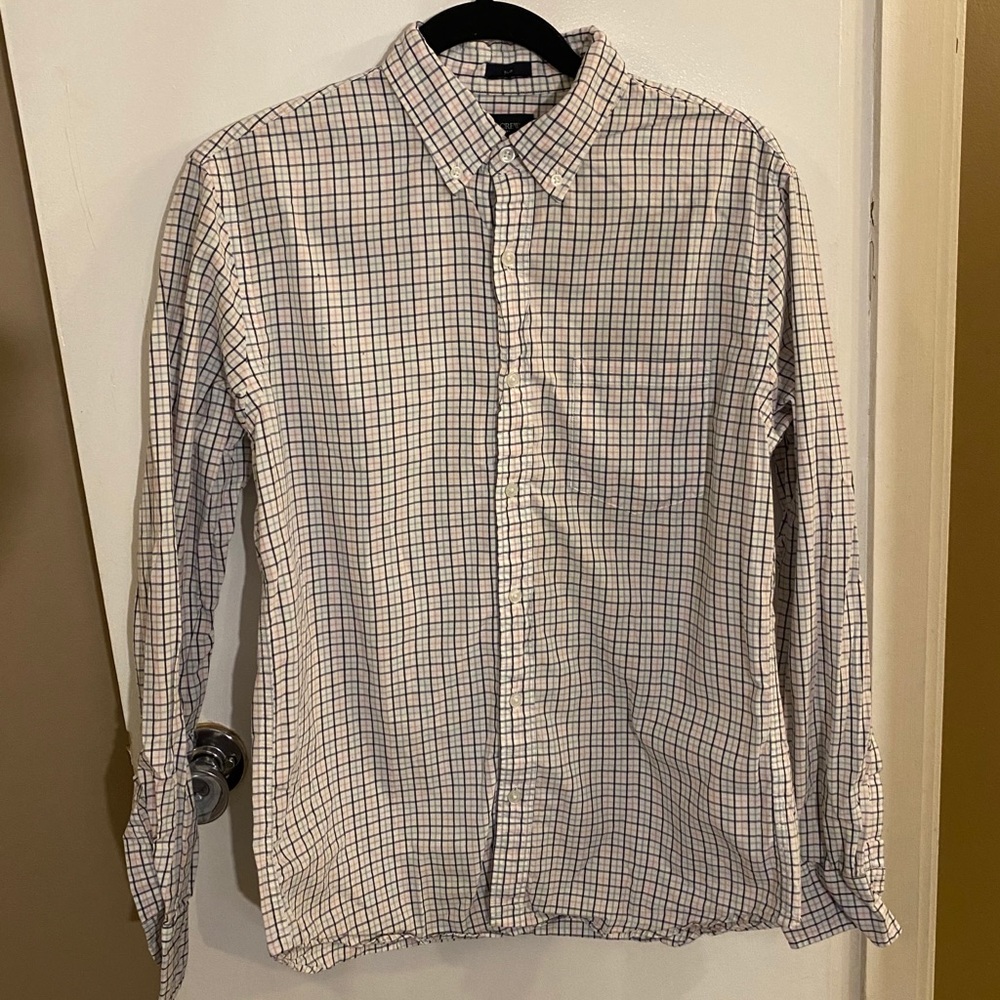 J. Crew Plaid Secret Wash Button Down